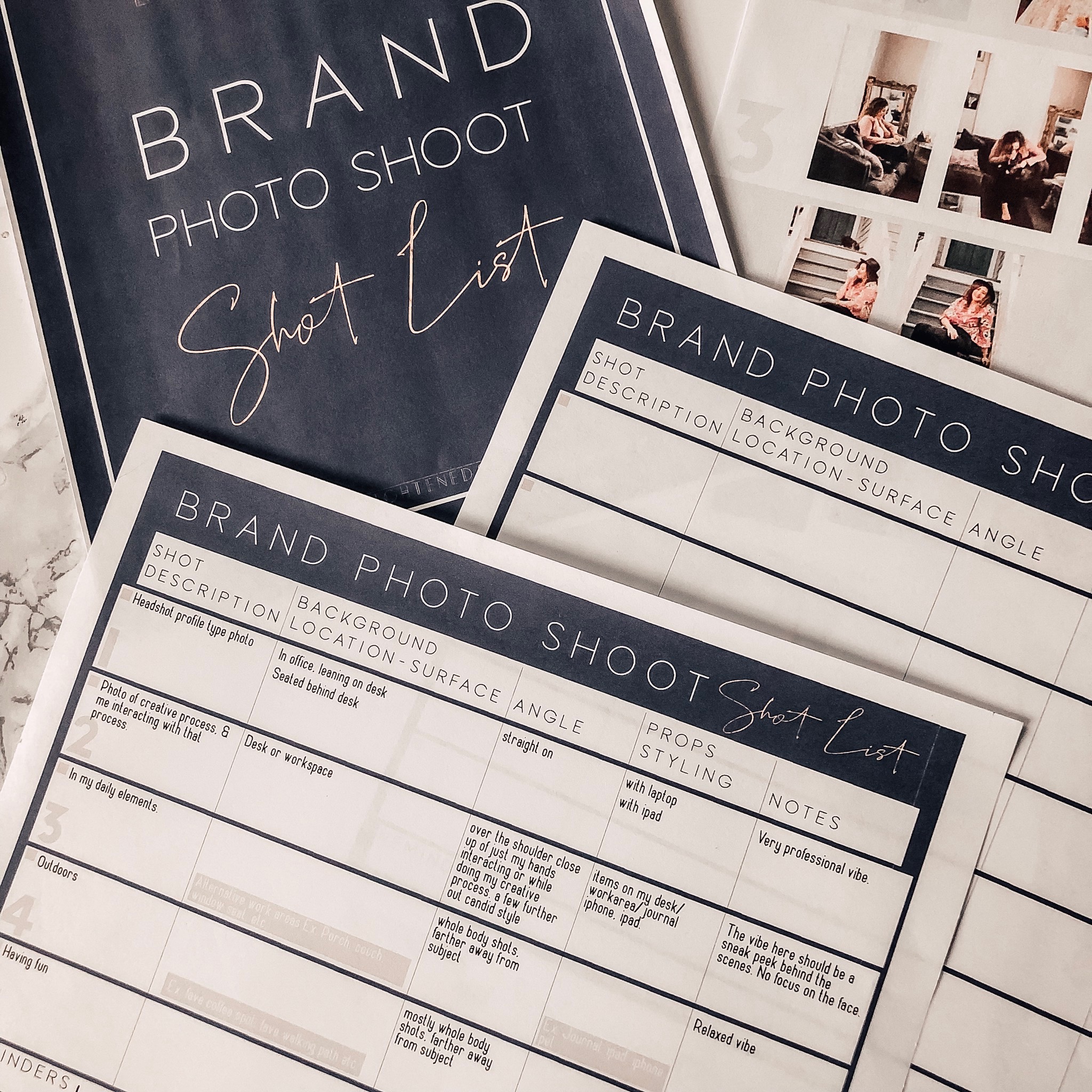 Click on the image to download your Brand Photo Shoot Shot List now!